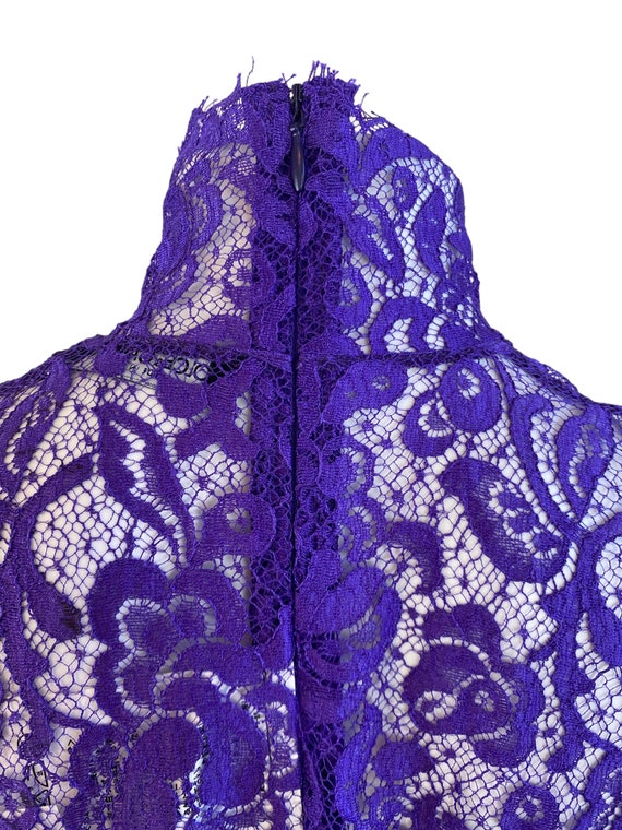 Dolce + Gabbana F/W 2001 Purple Lace Mini Dress H… - image 9