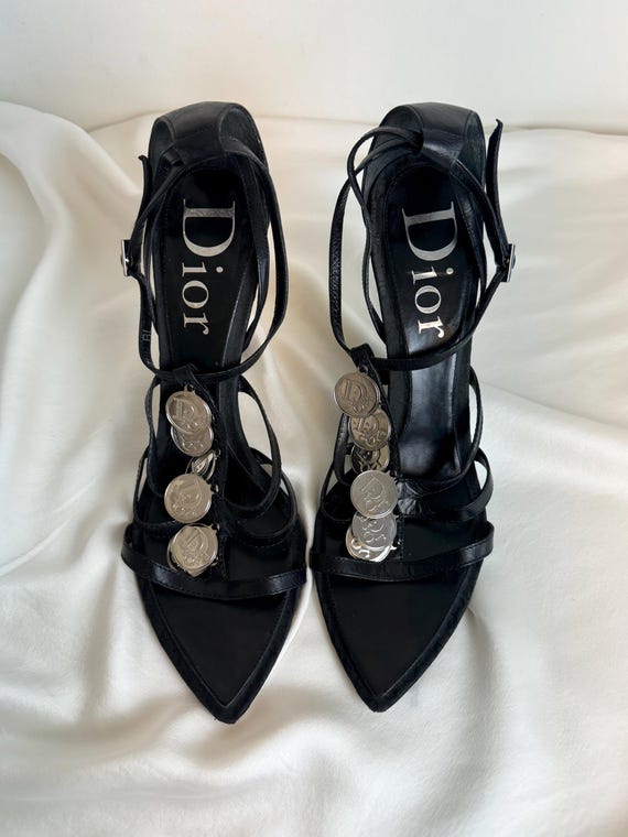 Vintage 2000s Y2K Christian Dior Silver Coin Ankle Wrap