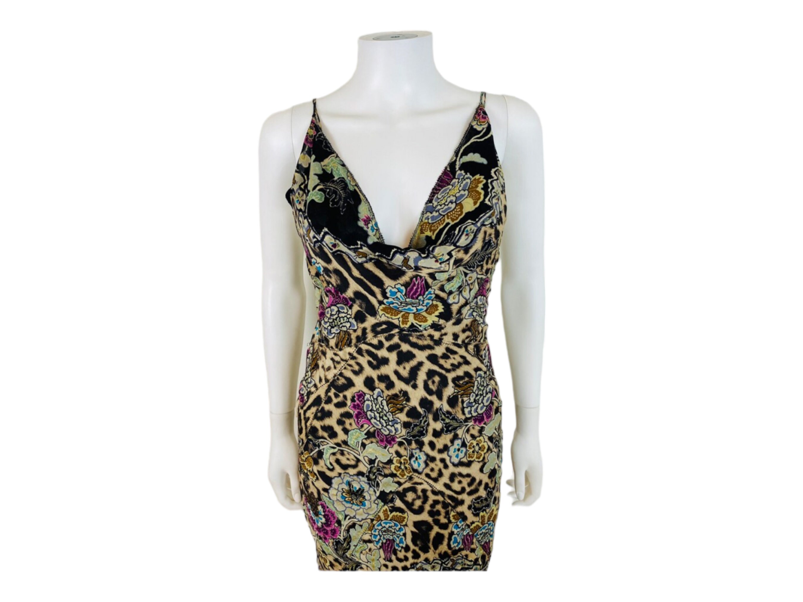Vintage S/S 2003 Roberto Cavalli Black Silk Chinoiserie