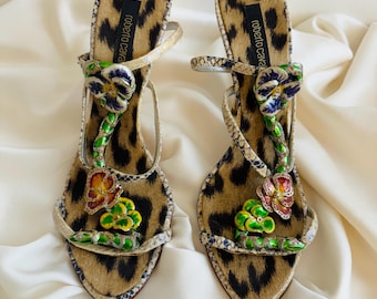 Vintage Vicini Giuseppe Zanotti Crystal Embellished Lizard