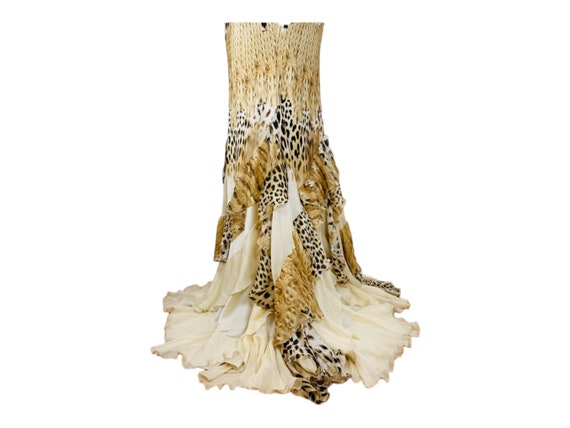 Vintage 2002 Y2K Roberto Cavalli Silk Cheetah & Crocodile