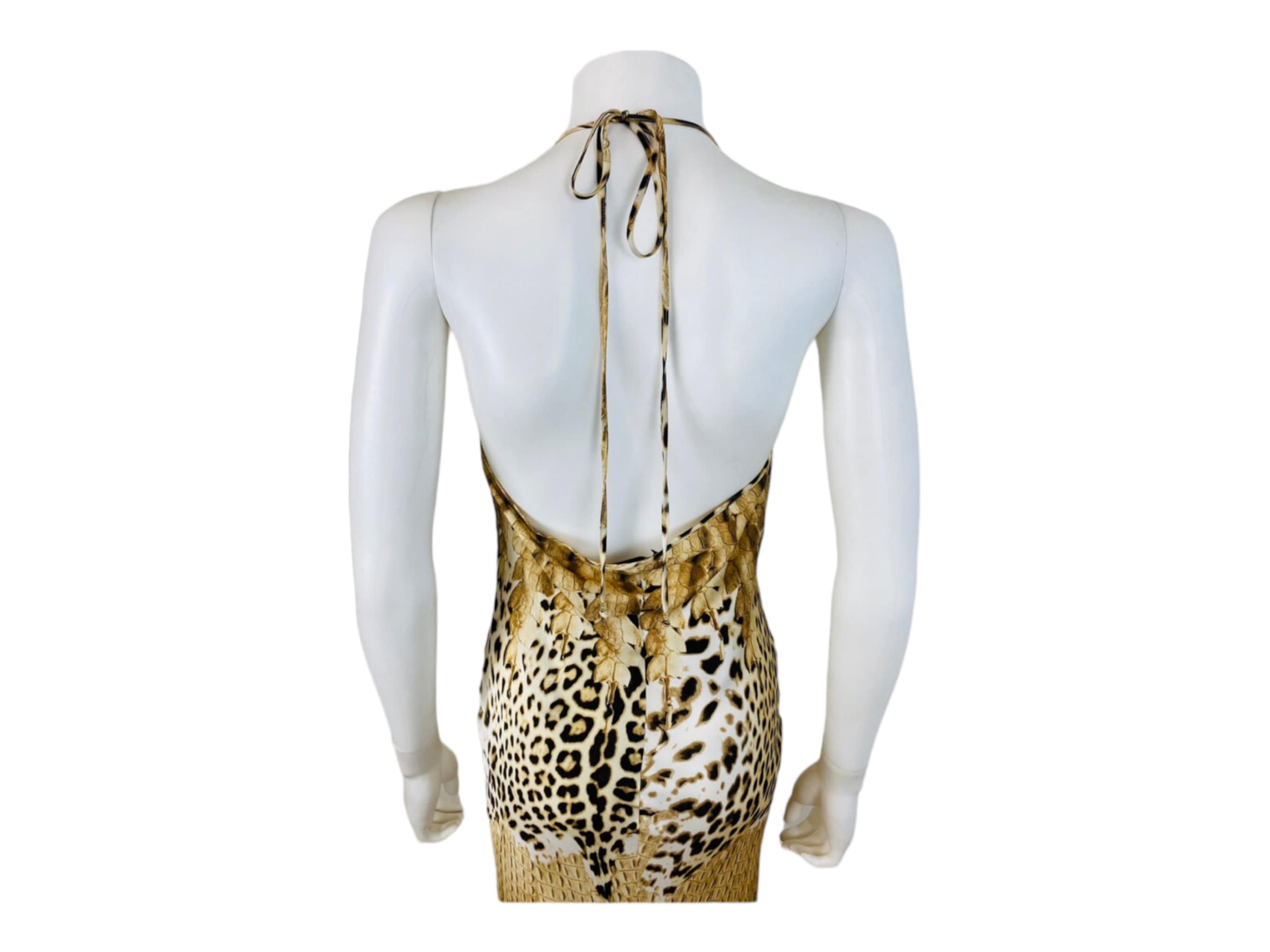 roberto cavalli ニット Vintage 2002 Vintage 2002 Y2K Roberto Cavalli Silk Cheetah & Crocodile