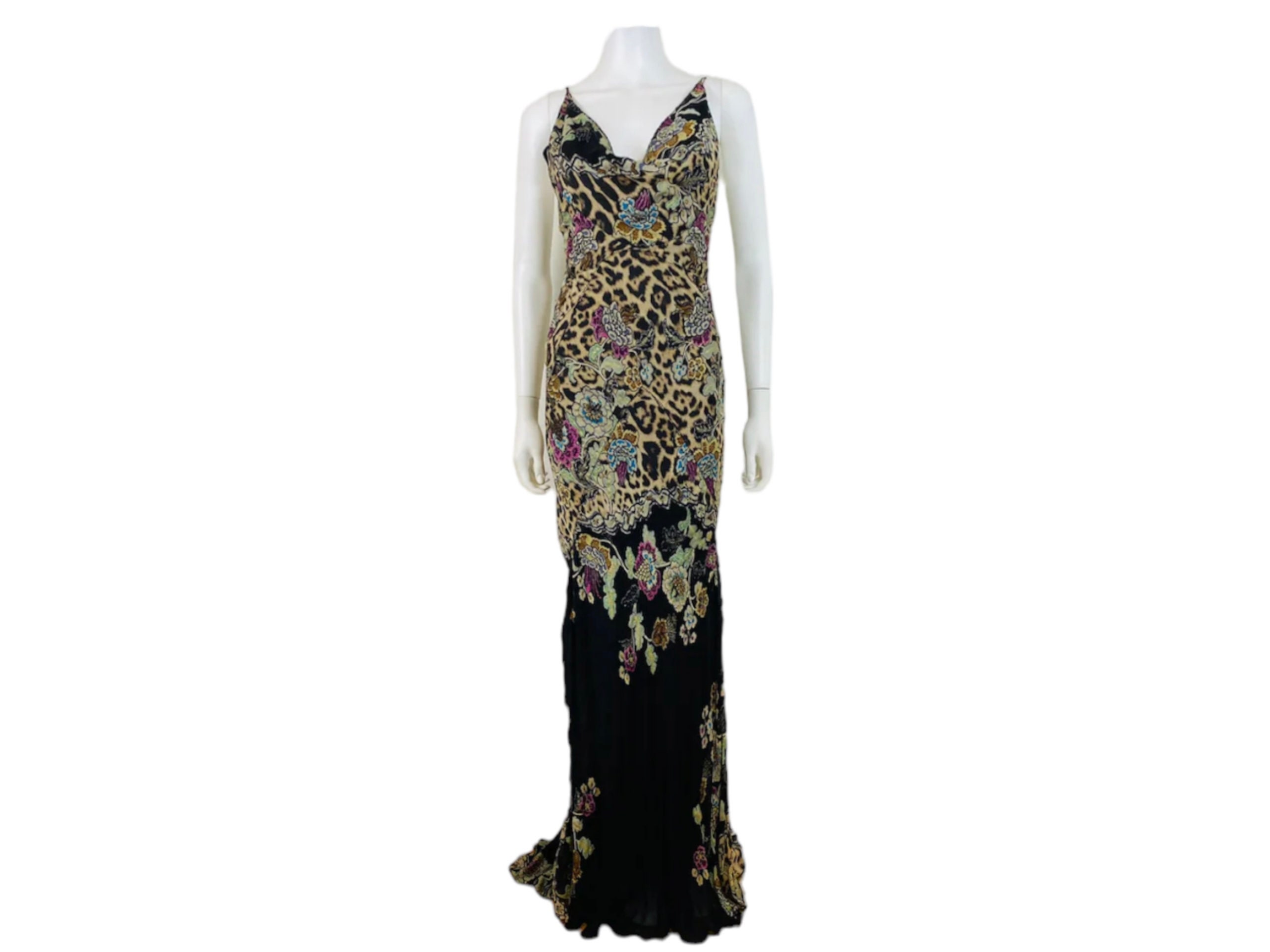Roberto cavalli ブラック ロングドレス　サイズS Embellished Cut-Out Maxi Dress (RKT103WR013C-05051-NERO