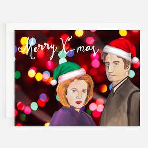 Feliz X-Mas X-files Tarjeta de Navidad