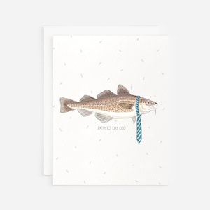 Carte pour la fête des pères avec morue pour la fête des pères