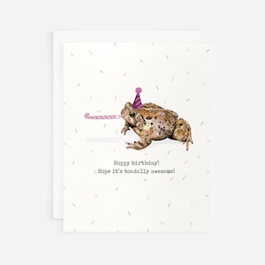 Anniversaire Hoppy! J’espère que c’est crapaud génial! Carte d’anniversaire de crapaud