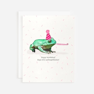 Hoppy Geburtstag! Hope It es Unfrogettable! Frosch Geburtstagskarte