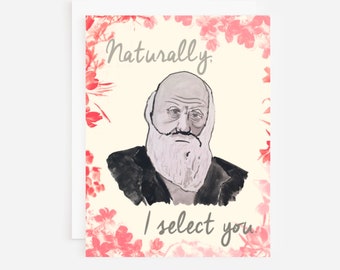 Charles Darwin Love Card