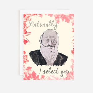 Charles Darwin Love Card