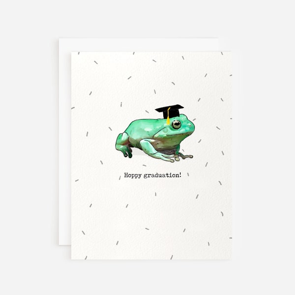 Hoppy Graduation! Frog Graduation Card