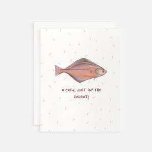 Une carte, juste pour la carte d’anniversaire du poisson flétan