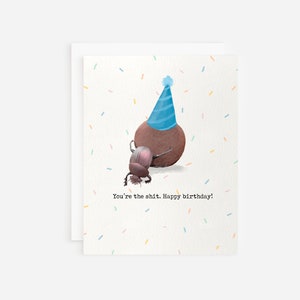 Jij bent de Shit. Gefeliciteerd! Mestkever Verjaardagskaart