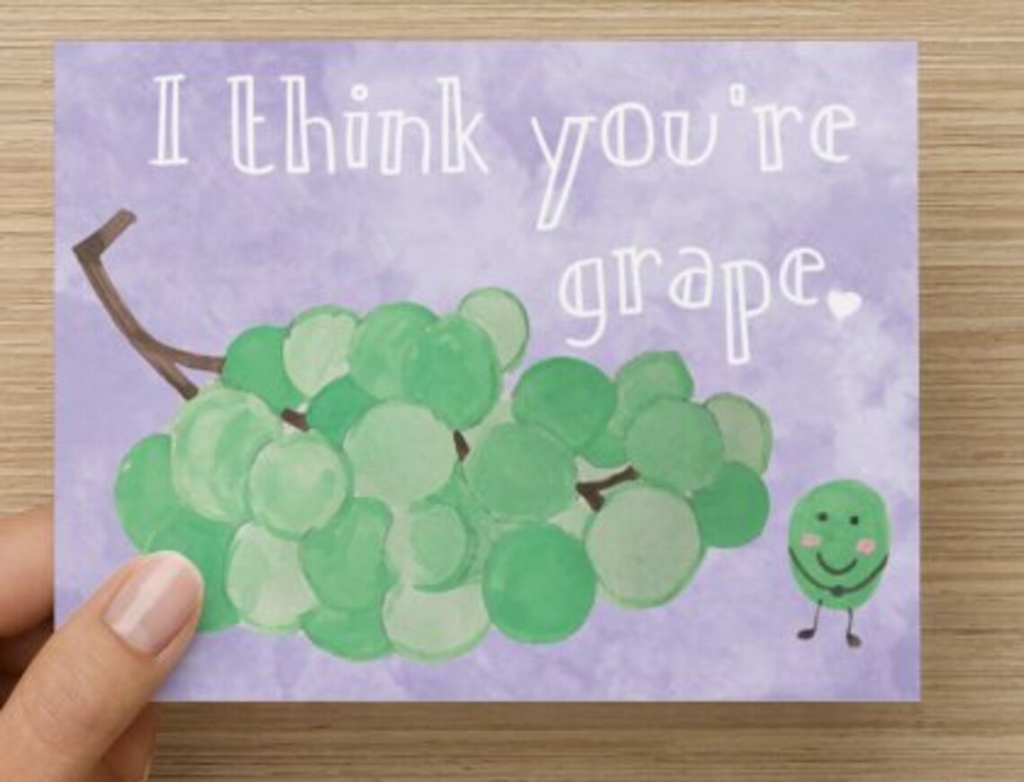 I think you're grape card Etsy