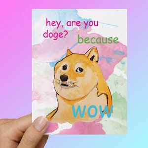 ¿Eres Duge? Porque guau.  Tarjeta de amor divertida