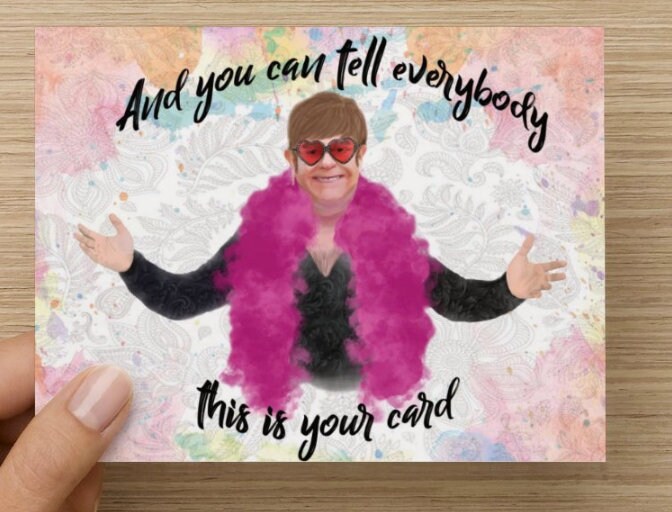 Elton John "And you can tell everybody this is your card" C…