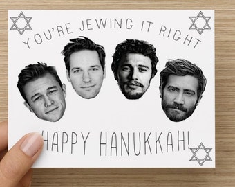 Happy Hanukkah Card! You're Jewing It Right!