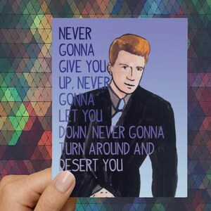 Funny Valentine's Day Card Rick Astley Rick Roll Rick -  New Zealand