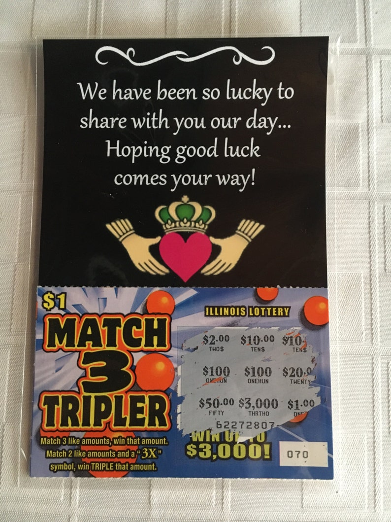 Personalized wedding favors scratch off lottery ticket holders Etsy