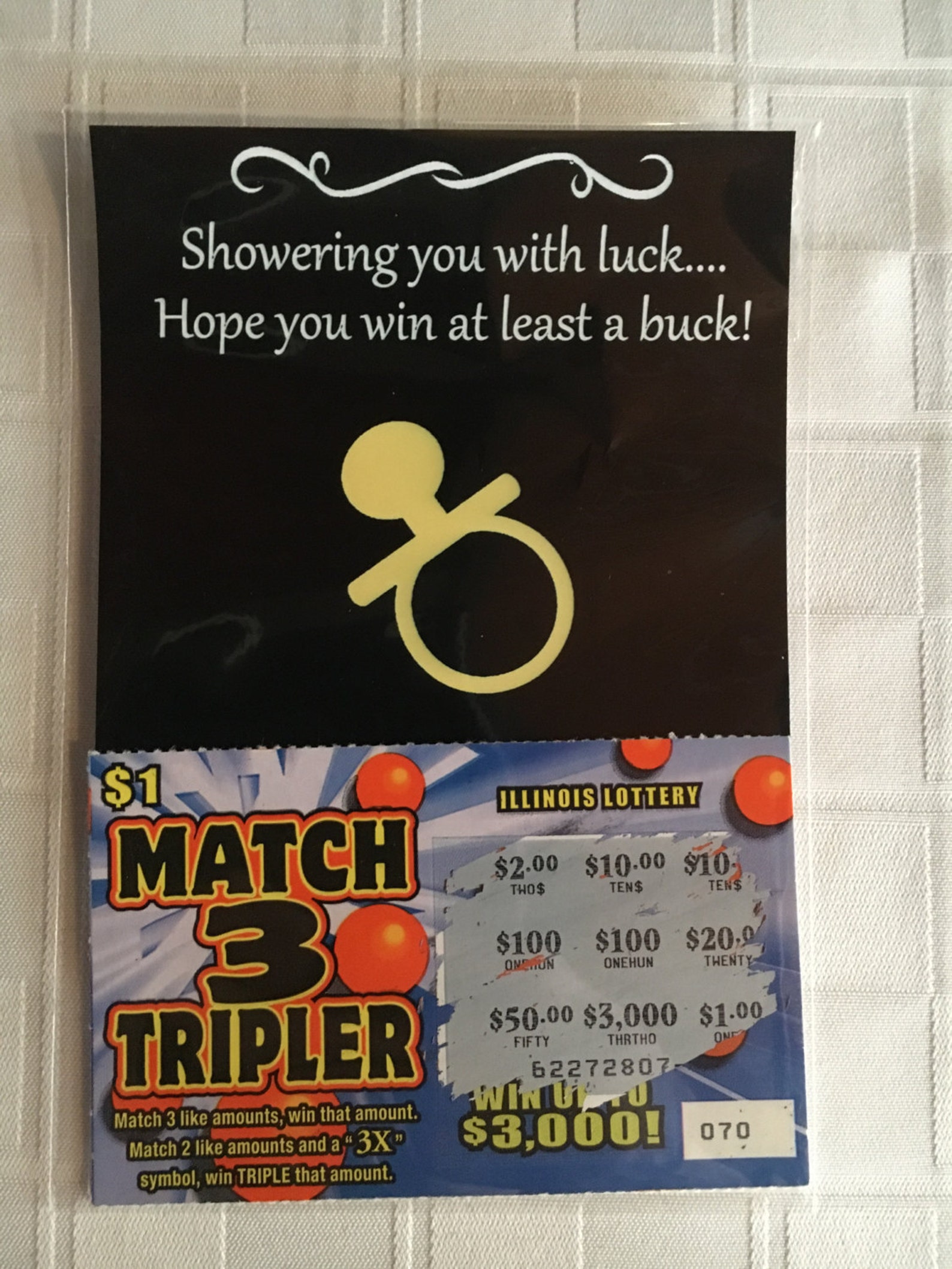 Personalized baby shower favor scratch off lottery ticket Etsy