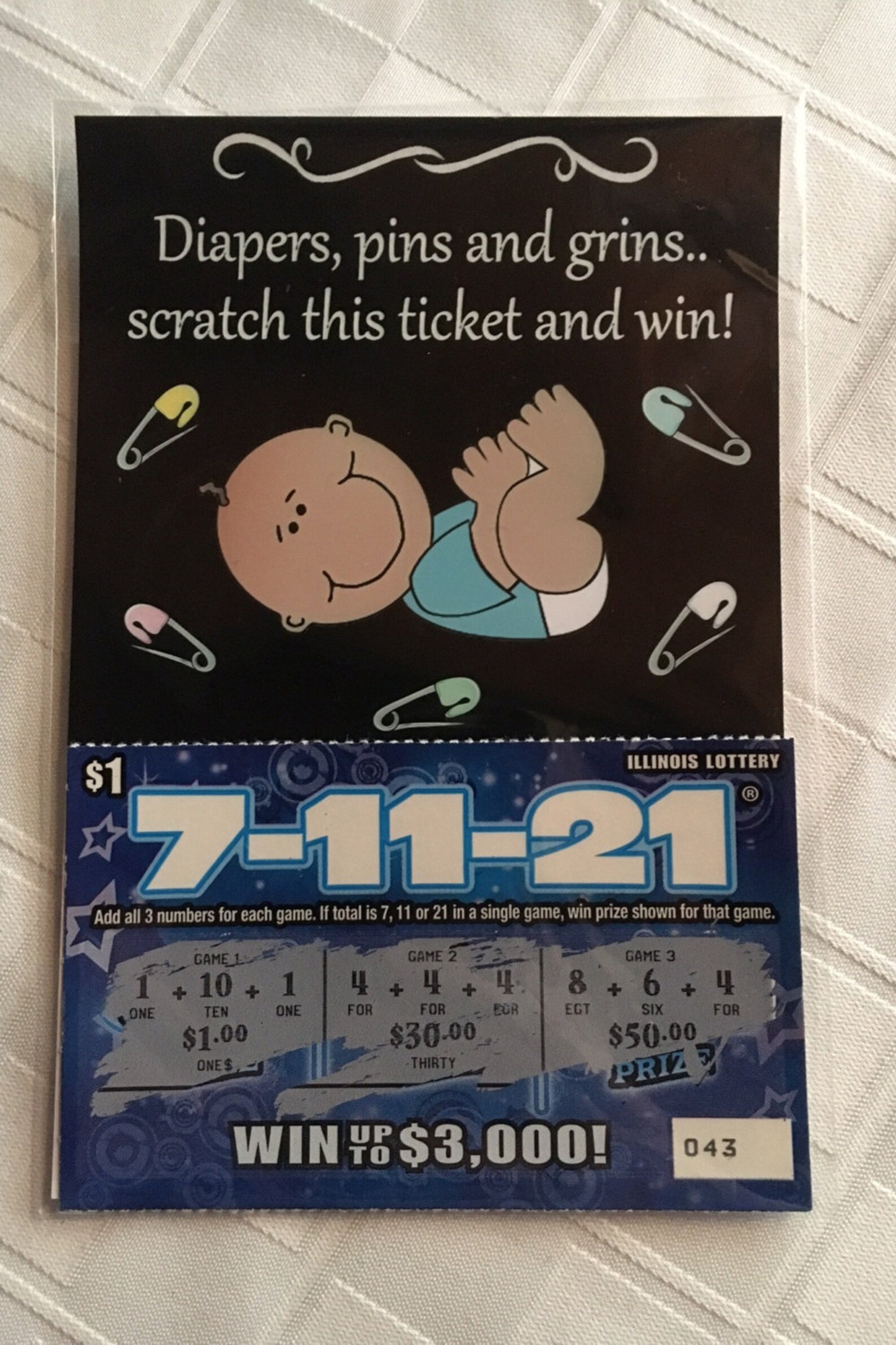 Personalized baby shower favor scratch off lottery ticket Etsy