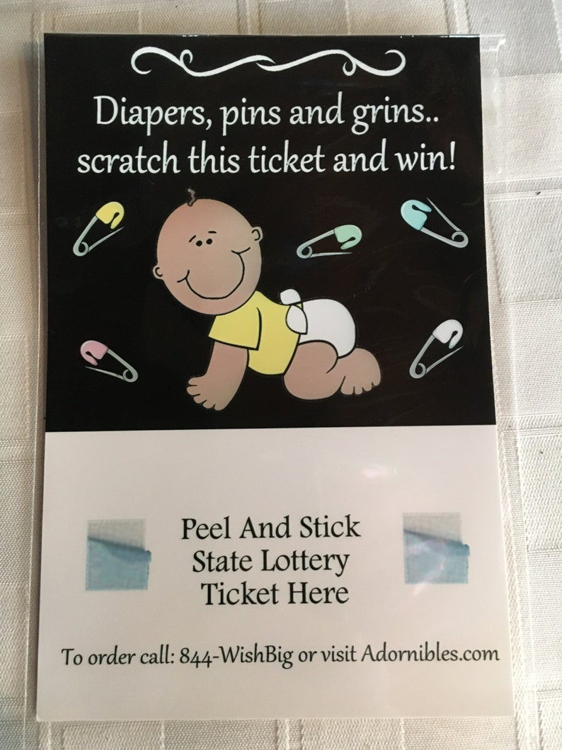 Personalized baby shower favor scratch off lottery ticket Etsy