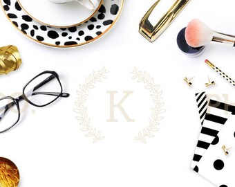 Empty Styled stock photography Digital stock photo Blogger image Product mockup Gold stapler Flat lay photo