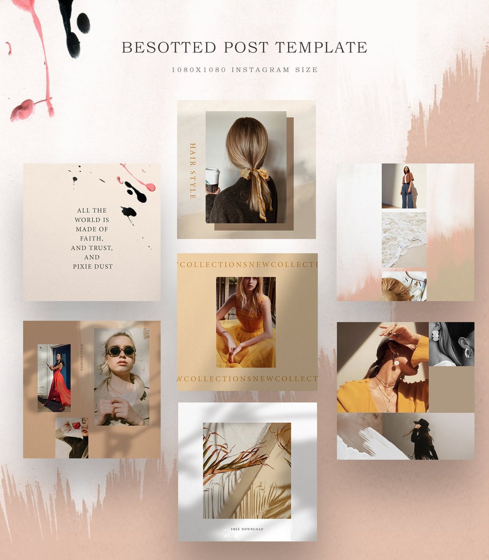 20 Aesthetic Canva post template Instagram Canva Instagram Etsy