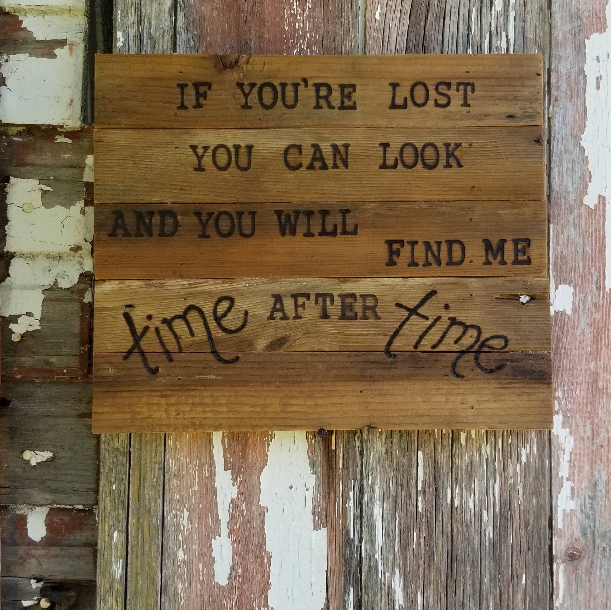 15 Wooden Circle “Time After Time” Sign