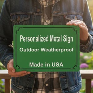 Personalized Outdoor Metal Sign – Custom Aluminum Business or Home Wall Sign, UV Printed Weatherproof Décor
