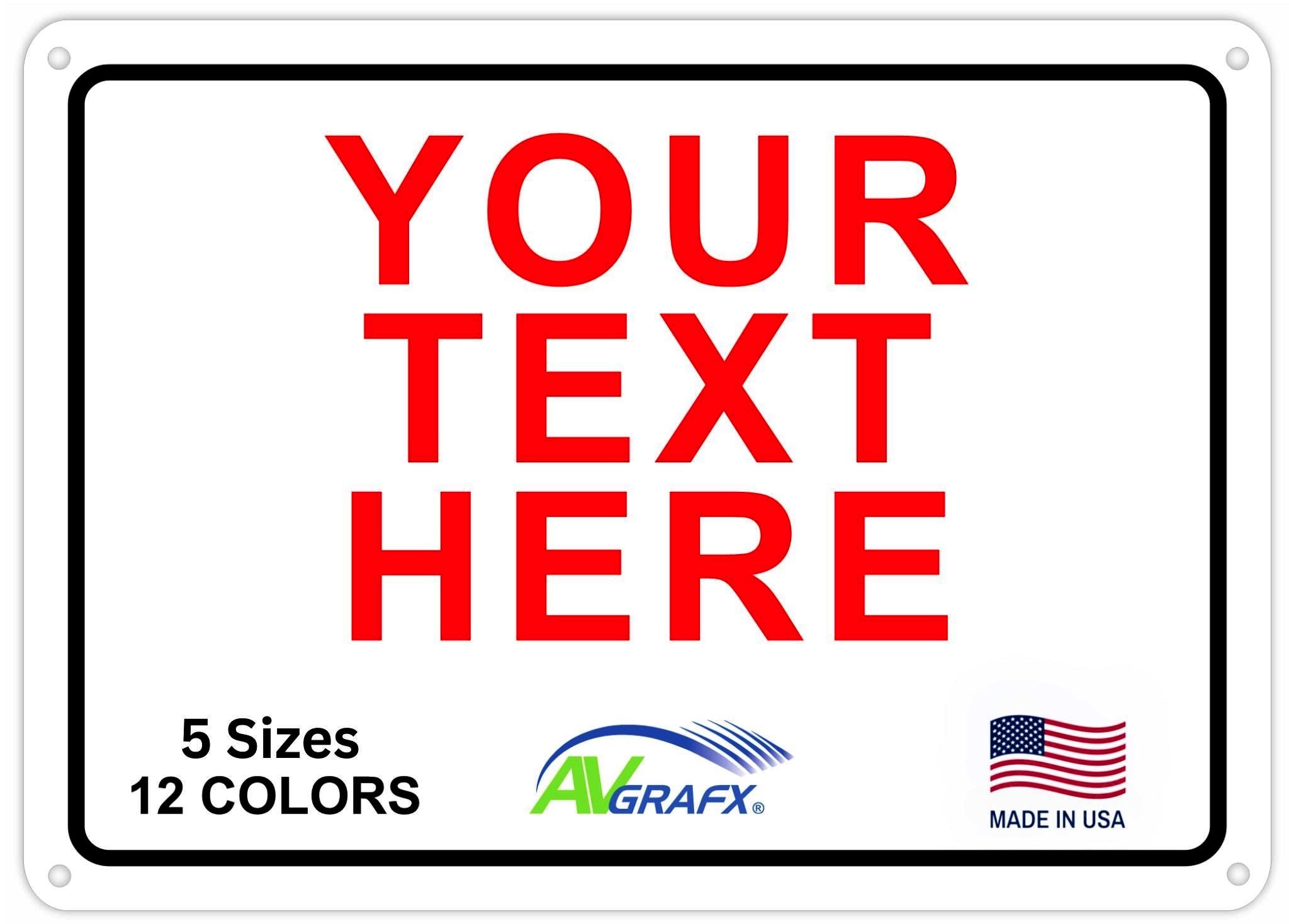 Personalized Outdoor Metal Sign – Custom Aluminum Business or Home Wall ...