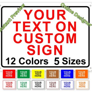 Custom Metal UV Printed Sign, Delivery, Parking, Property, Business Sign. Design Your Own Sign Use &quot;Our Online Designer&quot; Instant Preview
