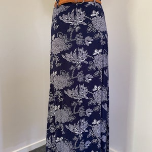 Boho maxi skirt, long floral skirt
