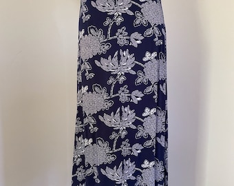 Boho maxi skirt, long floral skirt