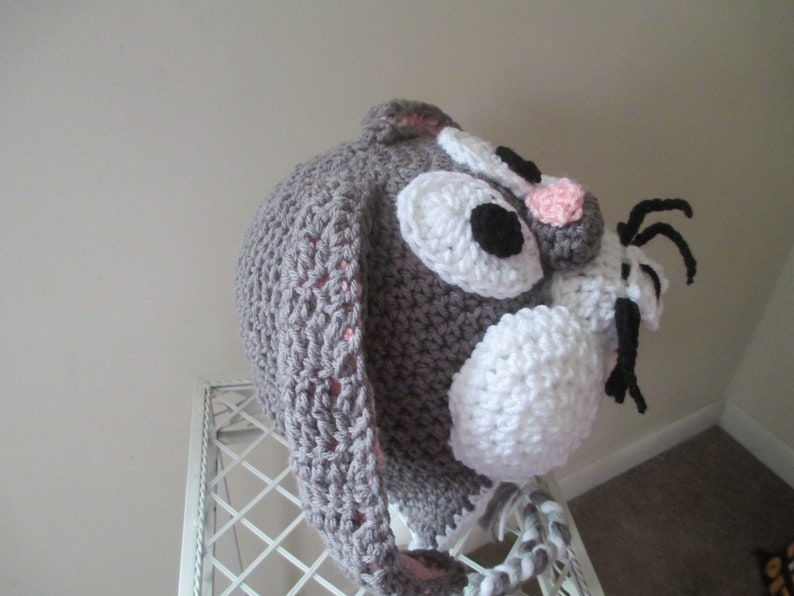 Crocheted Inspired Bugs Bunny Hat---Made to Order--CostumePhoto Prop