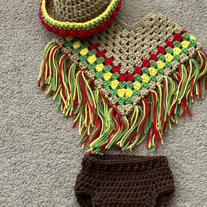 Crochet Baby Sombrero and Poncho Photo Prop/Cinco de Mayo Set/ Mexican Poncho/Newborn to 18 months/Made to order