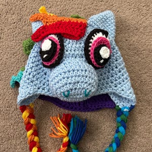 My Little Pony Rainbow Dash Hat/Rainbow Dash Costume/Pony Costume/MADE TO ORDER