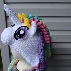 Princess Celestia Hat-- Unicorn Hat--White Unicorn Hat--Made to Order