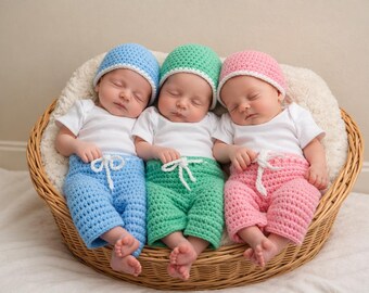 Crochet Baby Doctor Outfit: Newborn Photo Prop Scrubs Set