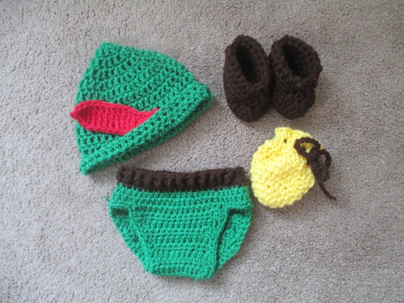 Peter Pan Inspired Hat Diaper Cover 