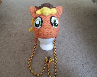 Crochet My Little Pony Apple Jack Hat/Apple Jack Hat/My Little Pony Costume/Made to Order
