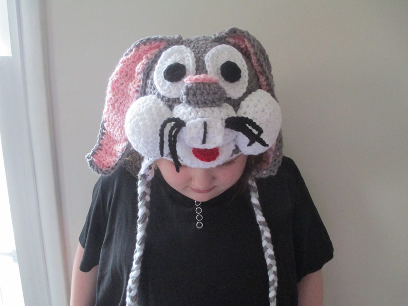 Crocheted Inspired Bugs Bunny Hat---Made to Order--CostumePhoto Prop