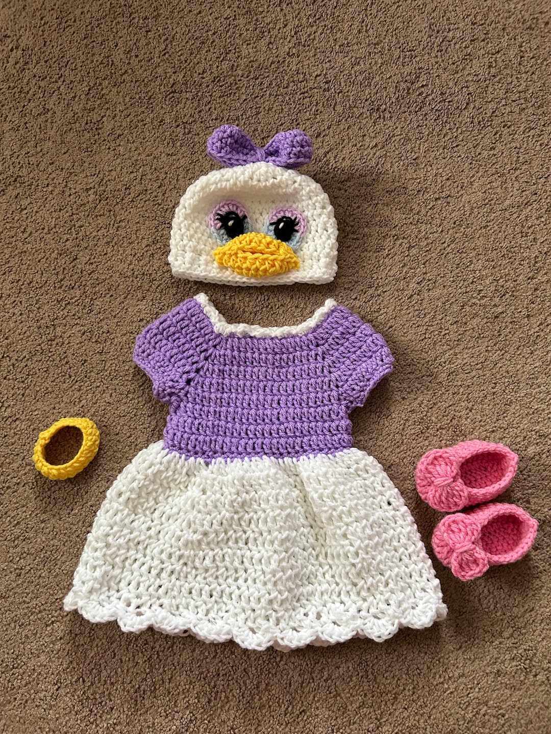 Pattern Daisy Duck Dress Up Doll Disney Mickey Mouse Donald Duck