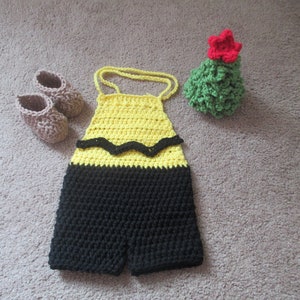 Crochet Charlie Brown Outfit: Newborn Photo Prop, Halloween Costume