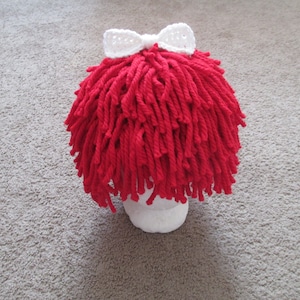 Crocheted Raggedy Ann Wig/Rag Doll Wig/Newborn Photography/MADE TO ORDER