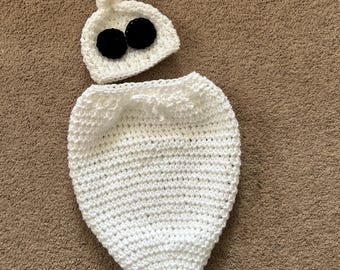 Crochet Ghost Costume: Newborn Halloween Photo Prop