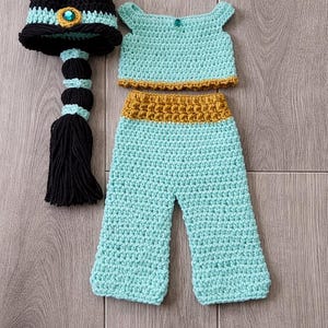 Crochet Princess Jasmine Costume: Baby Photo Prop Outfit