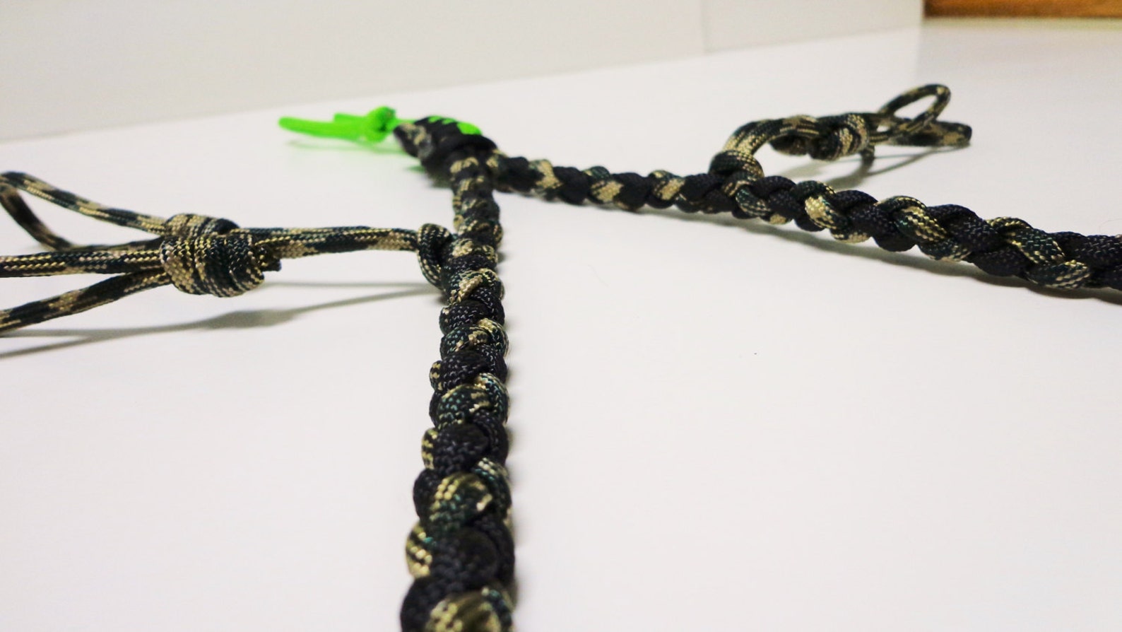Custom Paracord Duck Call Lanyard Camo Black and Neon Green Etsy