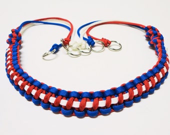 Custom Paracord Game Carrier Red/White/Blue