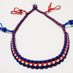 Custom Paracord Duck Call Lanyard Red White and Blue image 2