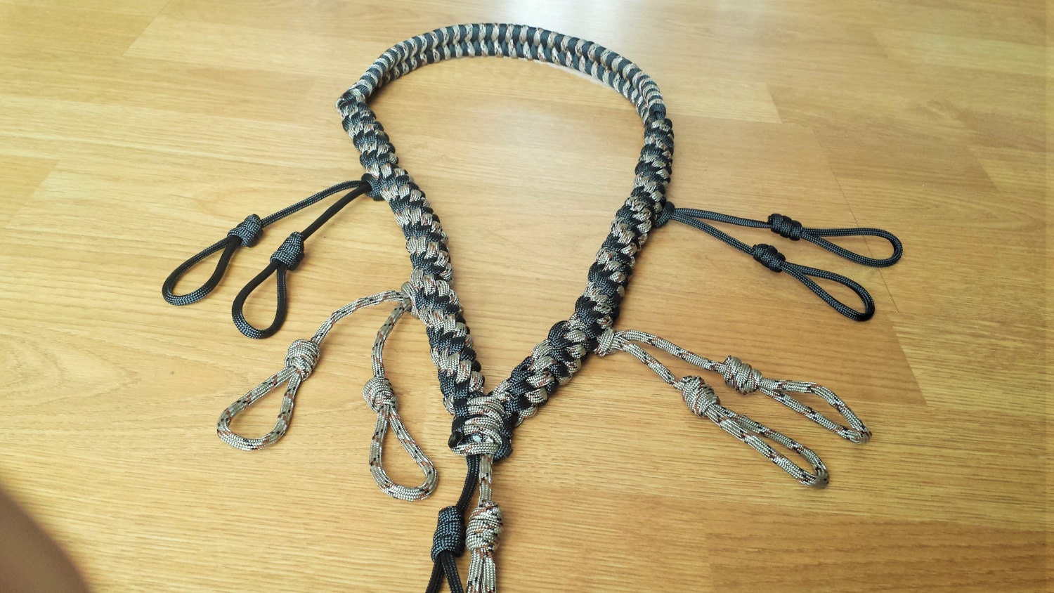 Custom Paracord Call Lanyard Black and Desert Camo Etsy